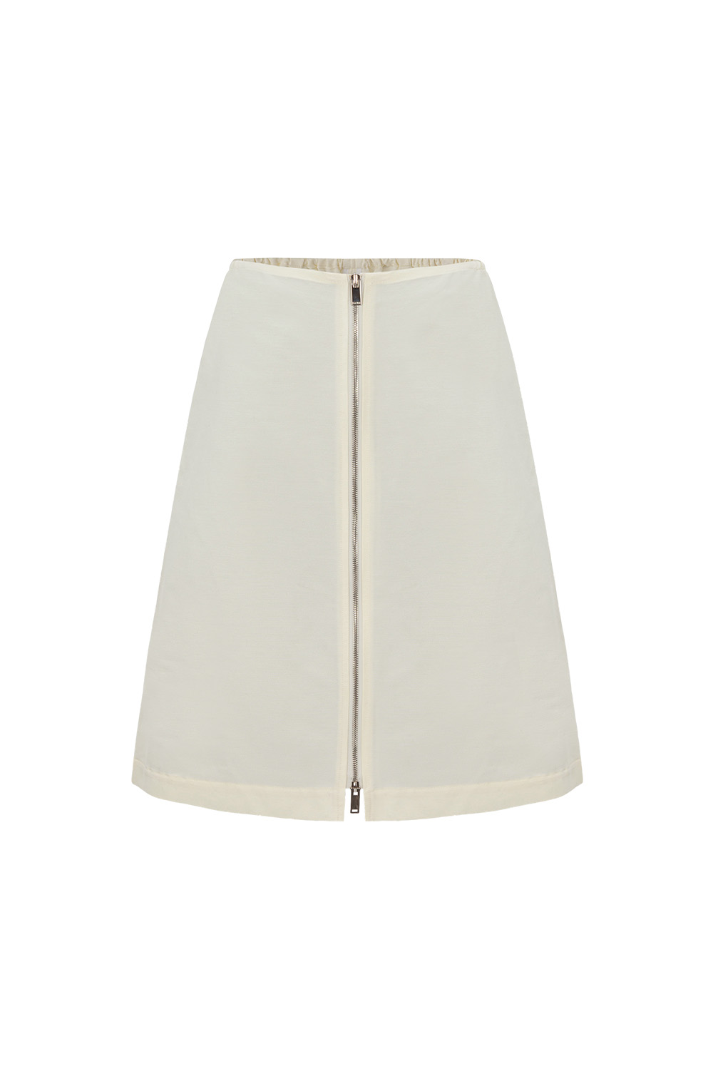 Front Zipped Skirt (Cream)