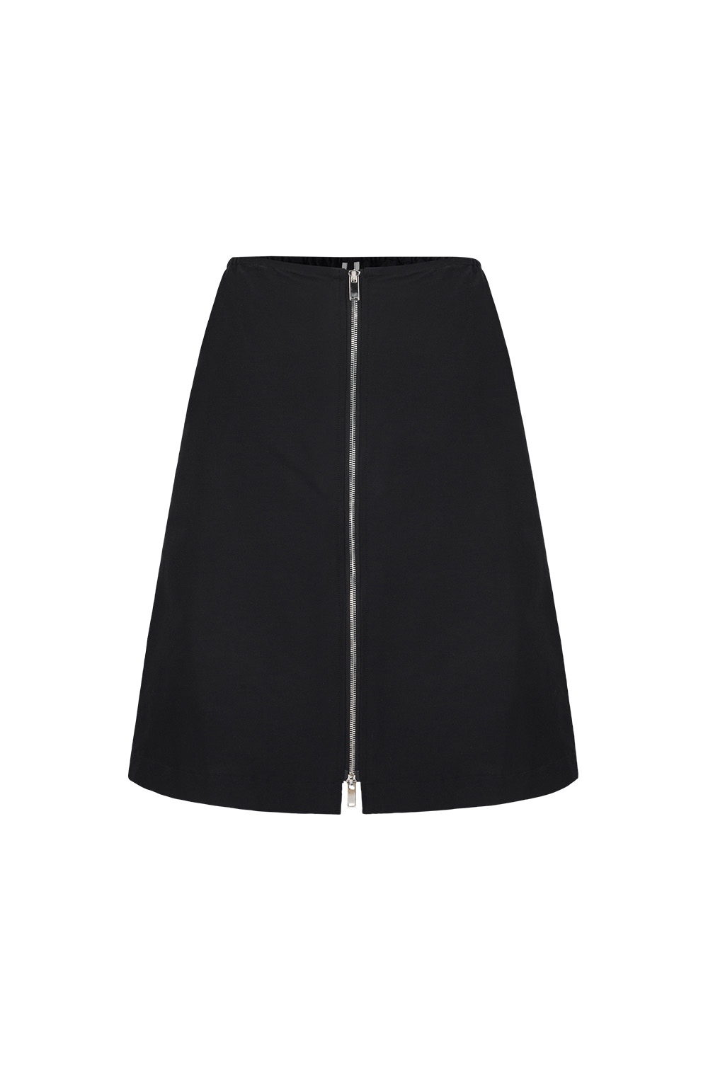 Front Zipped Skirt (Black)